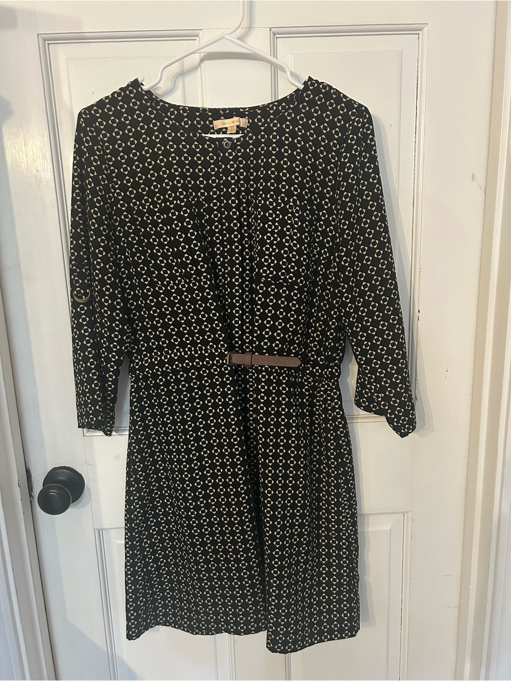 Skies Are Blue Delaine Belted Shirt Dress